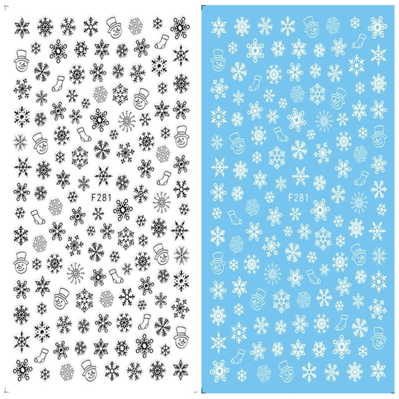 F281 DIY Design 3D Self Adhesive Christmas Nail Art Sticker