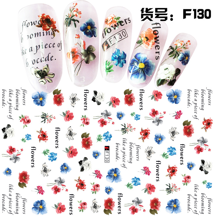 F130 DIY Design 3D Self Adhesive Flower Nail Art Sticker