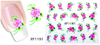 XF1187-1192 Flower Water Nail Sticker
