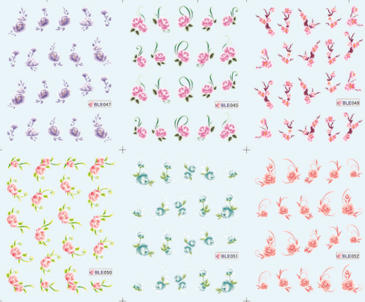 Flower Nail Water Sticker(small)