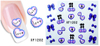 XF1199-1204 Heart And Bow-knot Water Nail Sticker