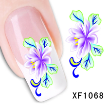 XF1067-1072 Flower Water Nail Sticker