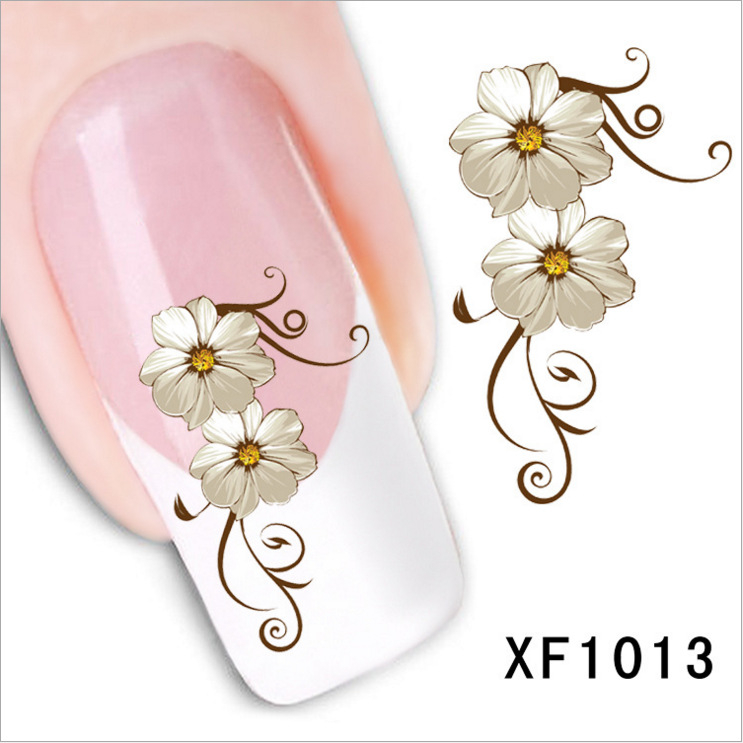 XF1013-1018 Flower Water Nail Sticker