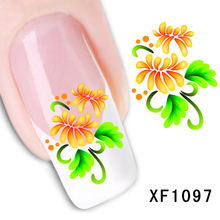 XF1097-1102 Flower Water Nail Sticker