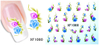 XF1079-1084 Flower Water Nail Sticker