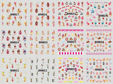 BN817-828 Dessert Water Nail Sticker