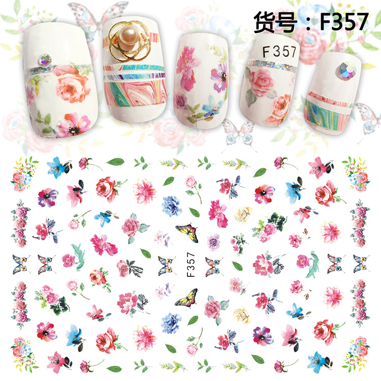 F357 DIY Design 3D Self Adhesive Flower Nail Art Sticker