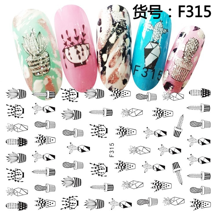 F315 DIY Design 3D Self Adhesive Plant Nail Art Sticker