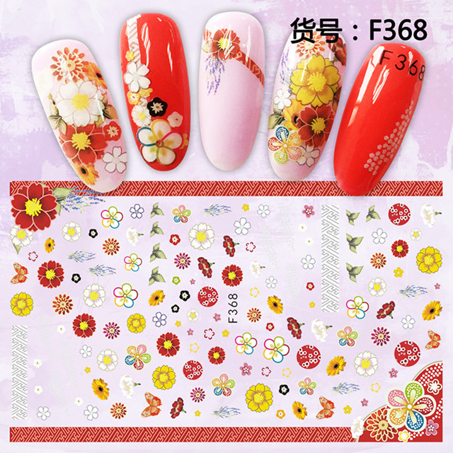 F368 DIY Design 3D Self Adhesive Flower Nail Art Sticker