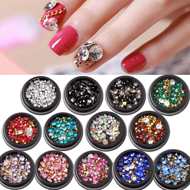 Sharp Nail Art Rhinestone in Jar