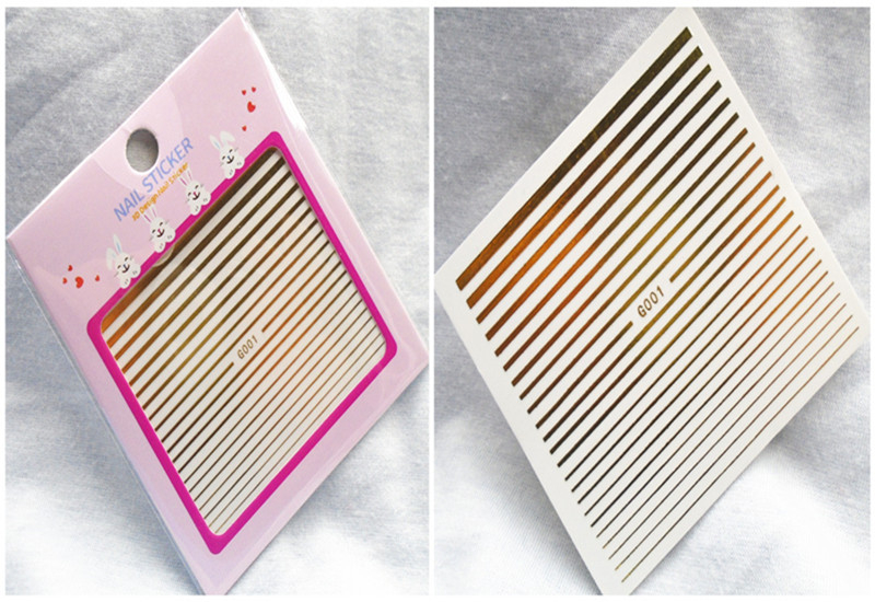 G001-006 3D Gold Nail Art Sticker