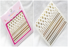 G025-030 3D Gold Nail Art Sticker