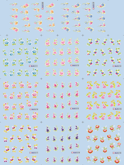Flower Water Nail Sticker