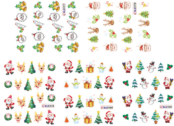 Merry Christams Water Nail Sticker