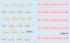 Flower And Stripe Water Nail Sticker