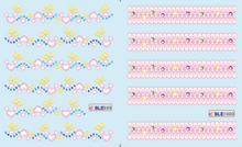 Flower And Stripe Water Nail Sticker