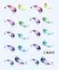 Flower Feather Water Nail Sticker(small)