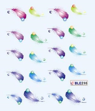 Flower Feather Water Nail Sticker(small)
