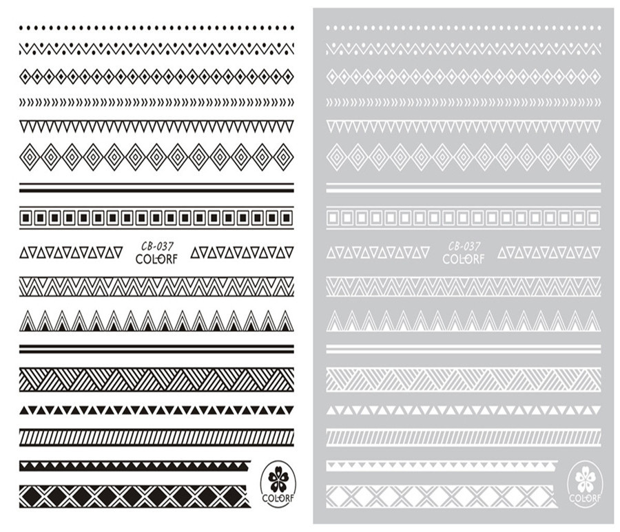 CB-037 3D Geometric Shape Nail Art Sticker