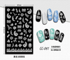 CC-041 3D White Transparent Star Moon Nail Sticker
