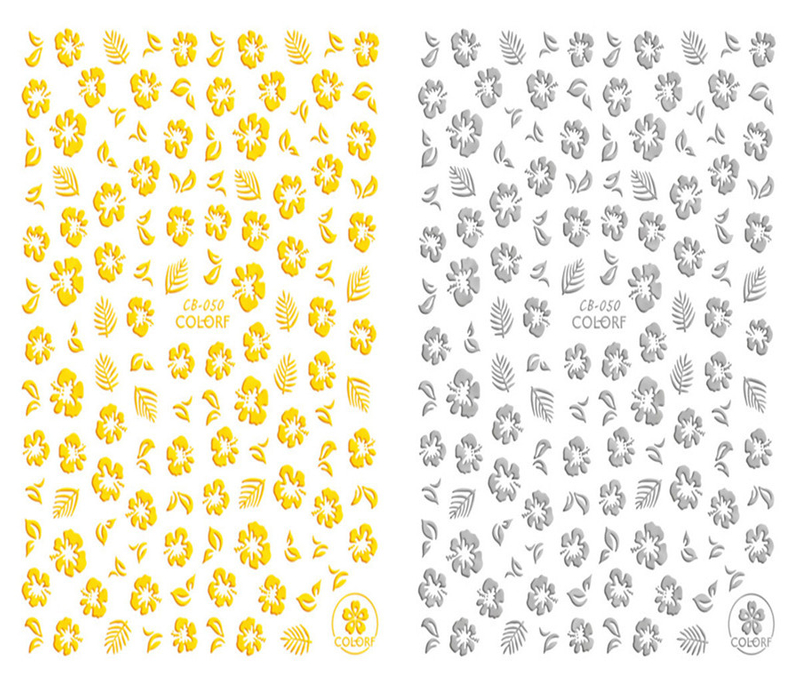 CB-050 3D Flowers Nail Art Sticker