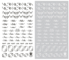 CB-044 3D Personality Words Nail Art Sticker