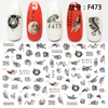 F473 DIY Design 3D Self Adhesive Tiger Nail Art Sticker