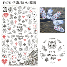 F475 DIY Design 3D Self Adhesive Wonder Lady Nail Art Sticker