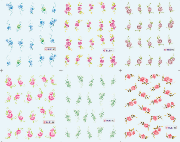 Flower Water Nail Sticker