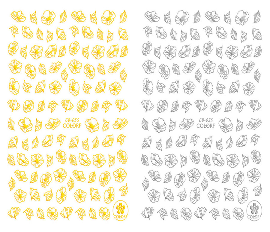 CB-055 3D Flowers Nail Art Sticker