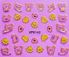 XF6141-6146 3D Gold Metal Nail Art Sticker 