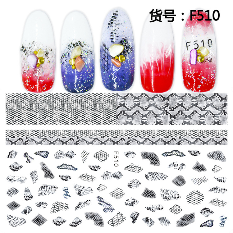 F510 DIY Design 3D Self Adhesive Fish Scale Nail Art Sticker
