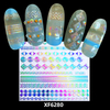XF6280 3D Metal Nail Art Sticker 