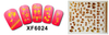 XF6019-6024 3D Gold Metal Nail Art Sticker 