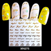XF6275 3D Gold Metal Nail Art Sticker 