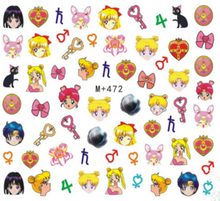 M+472-478 Japanese Cute Cartoon Water Nail Sticker 