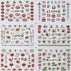 TJ061-072 3D Gold Blessing Nail Art Sticker 