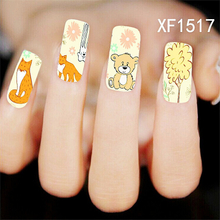 XF1516-1521 Cartoon And Lattice Water Nail Sticker