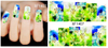 XF1402-1407 Watercolor Flower Water Nail Sticker