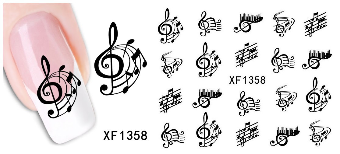 XF1355-1360 Water Nail Sticker