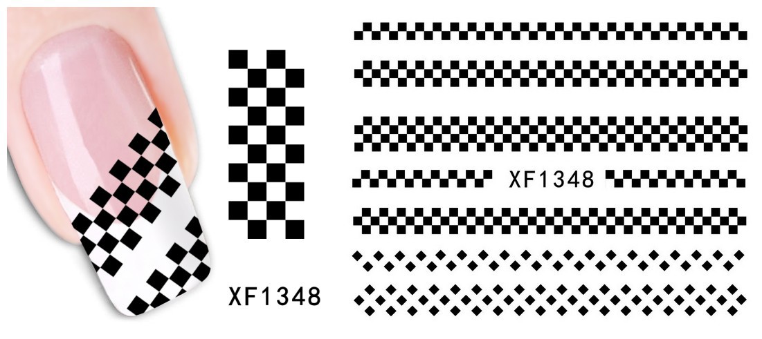 XF1343-1348 Lace Water Nail Sticker
