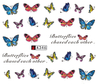 A343-348 Butterfly Water Nail Sticker