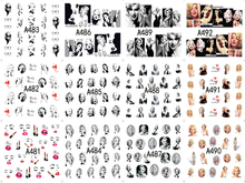 A481-492 Lady Water Nail Sticker