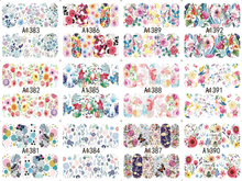 A1381-1392 Flower Water Nail Sticker