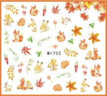 M+702-710 Autumn Leaves Water Nail Sticker 
