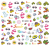 M+608-616 Summer And Cactus Water Nail Sticker 