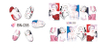 BN031-036 Women Water Nail Sticker