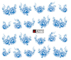 A271-276 Blue Flower Water Nail Sticker