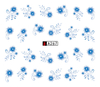 A265-270 Blue Flower Water Nail Sticker