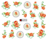 A289-294 Flower Water Nail Sticker